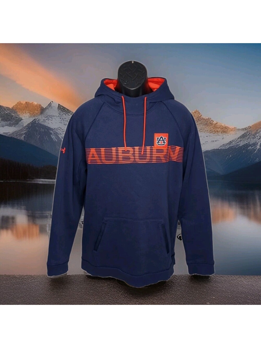 Under Armour UA Auburn Tigers Pullover Hoodie Sweatshirt Campus Navy NCAA Men XL